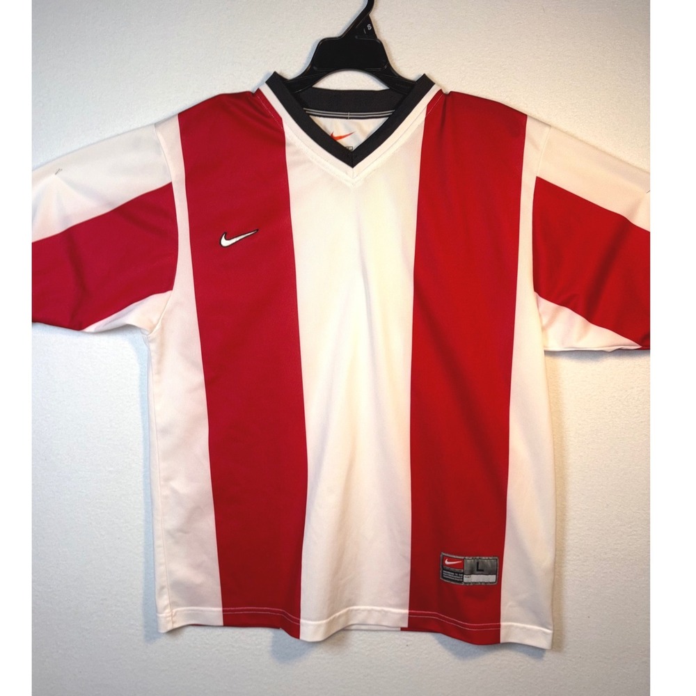 VTG 90's Nike Soccer Jersey Mens Sz L Color Block Core